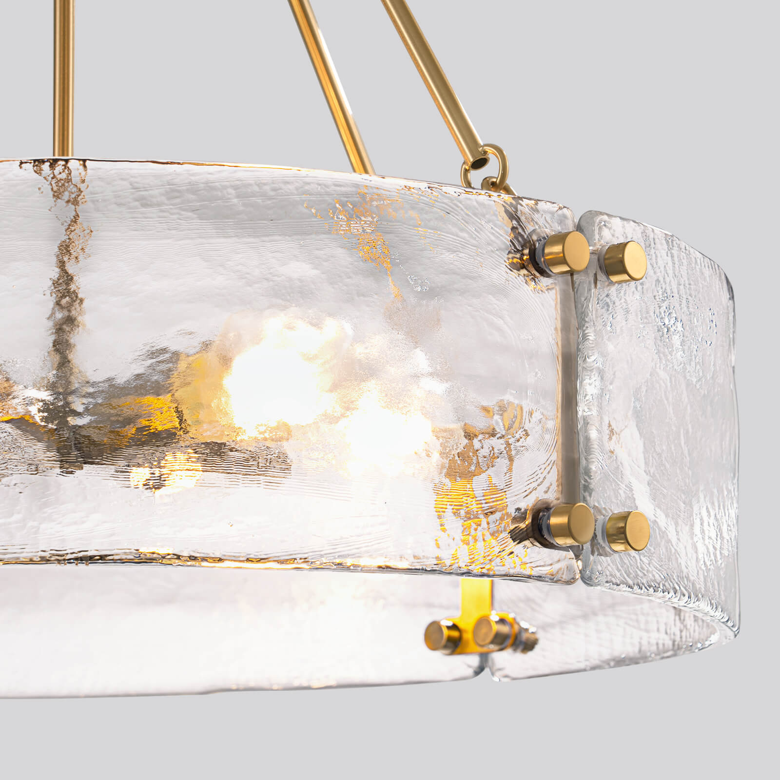 6-Light Hammered Glass Chandelier (24")