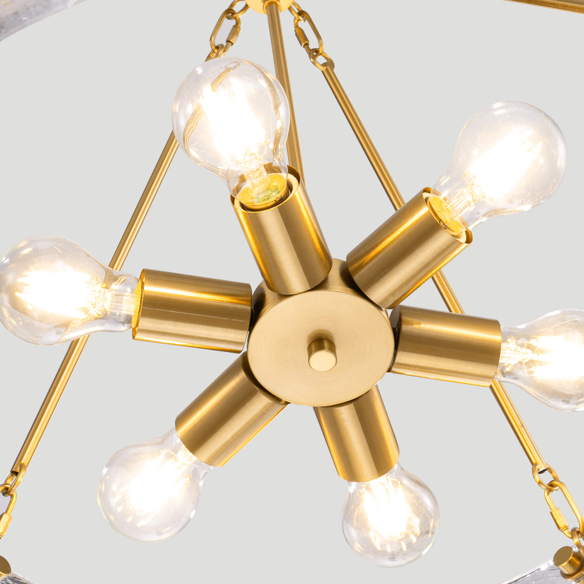 6-Light Hammered Glass Chandelier (24")