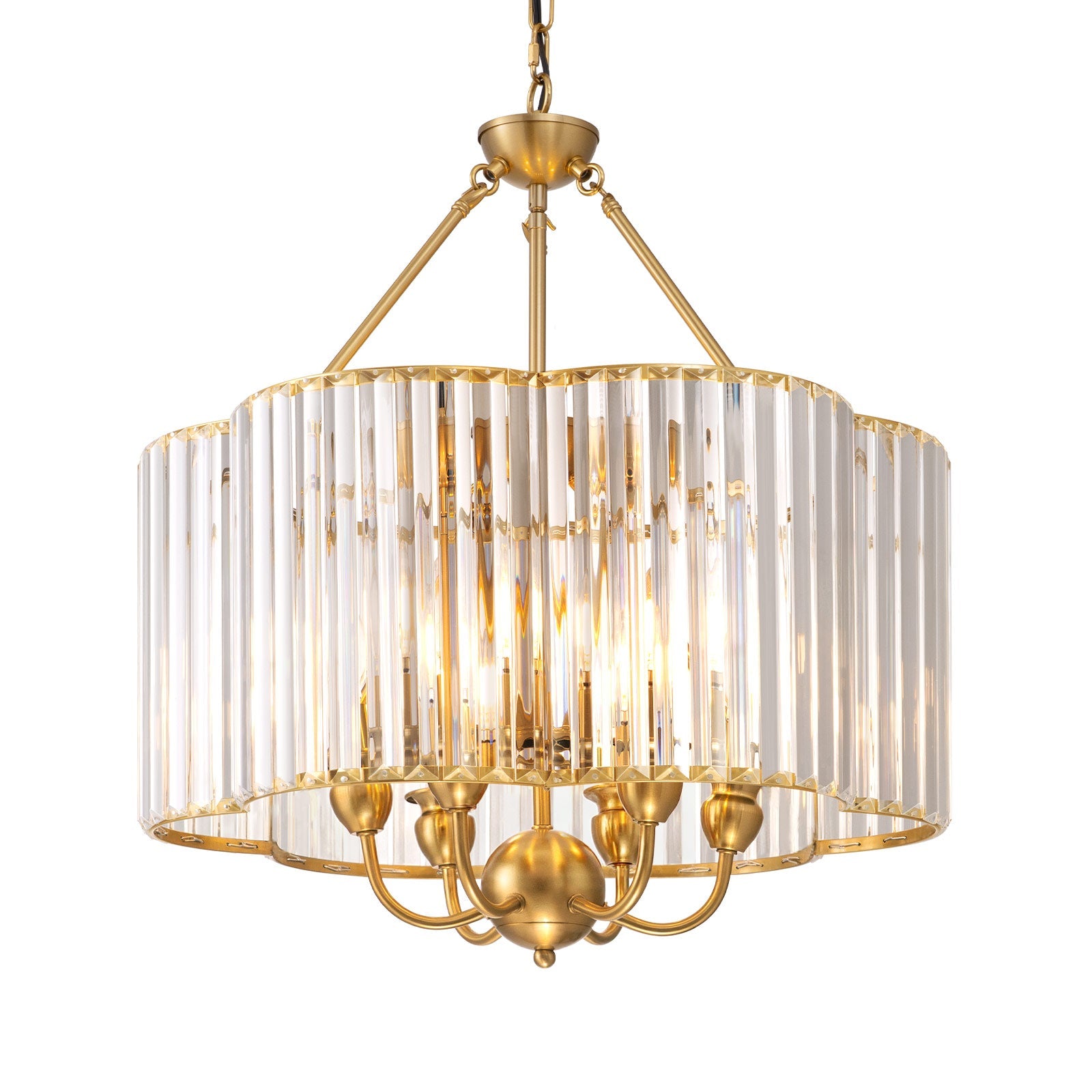 6-Light Petal Crystal Chandelier