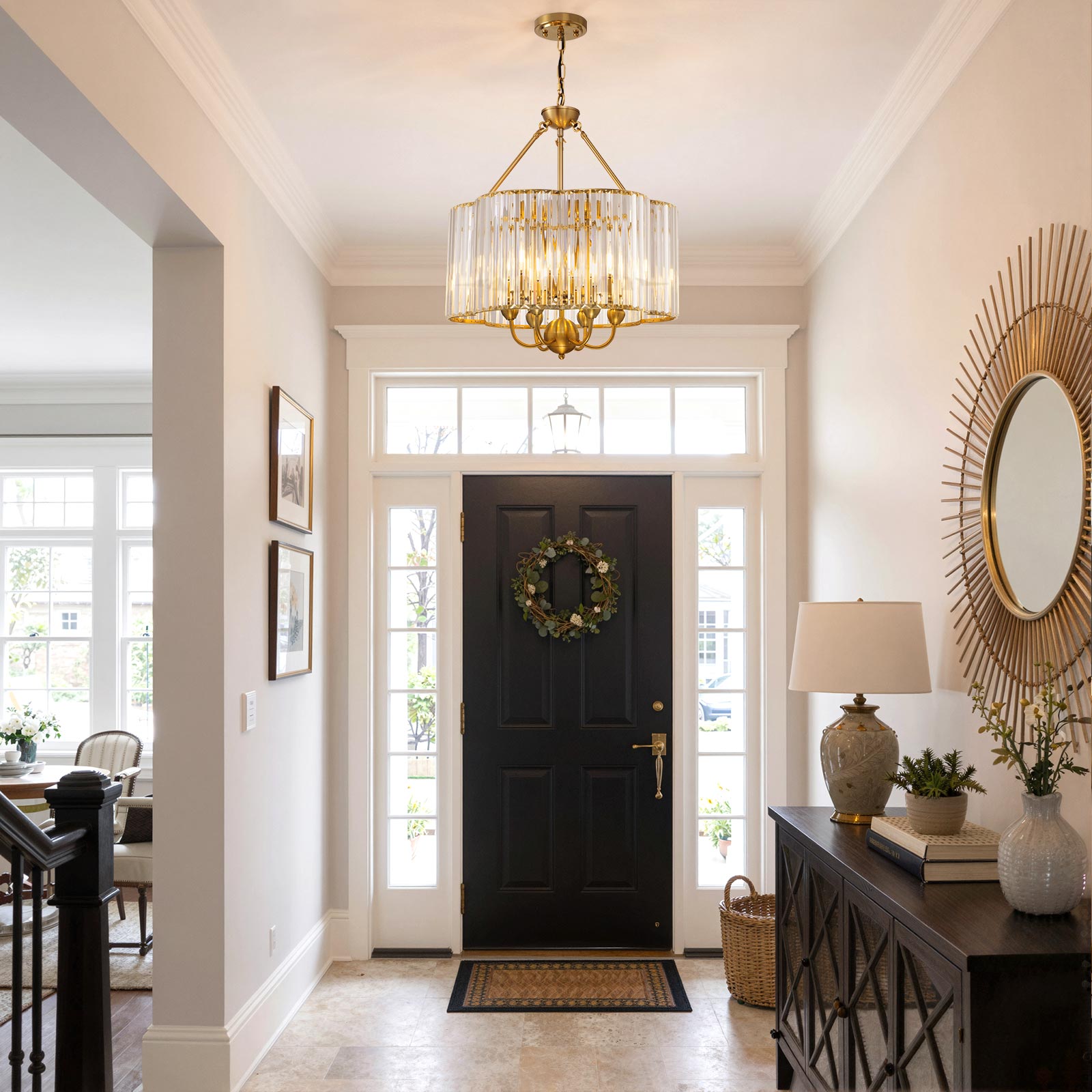 6-Light Petal Crystal Chandelier
