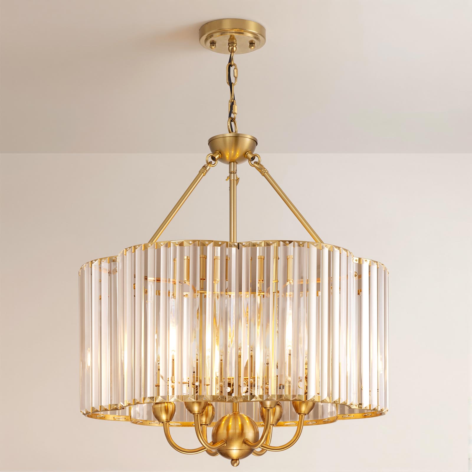 6-Light Petal Crystal Chandelier