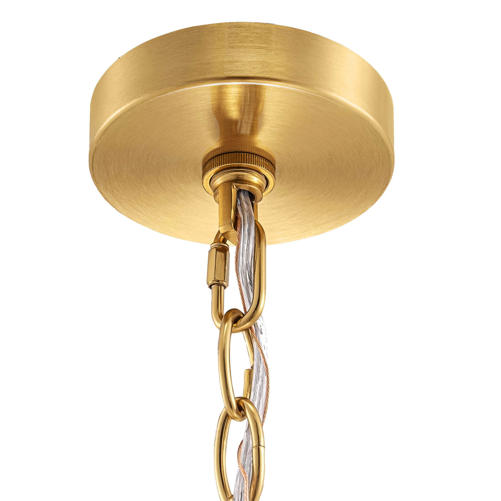 8-Light Clear Ribbed Glass Round Chandelier (30")