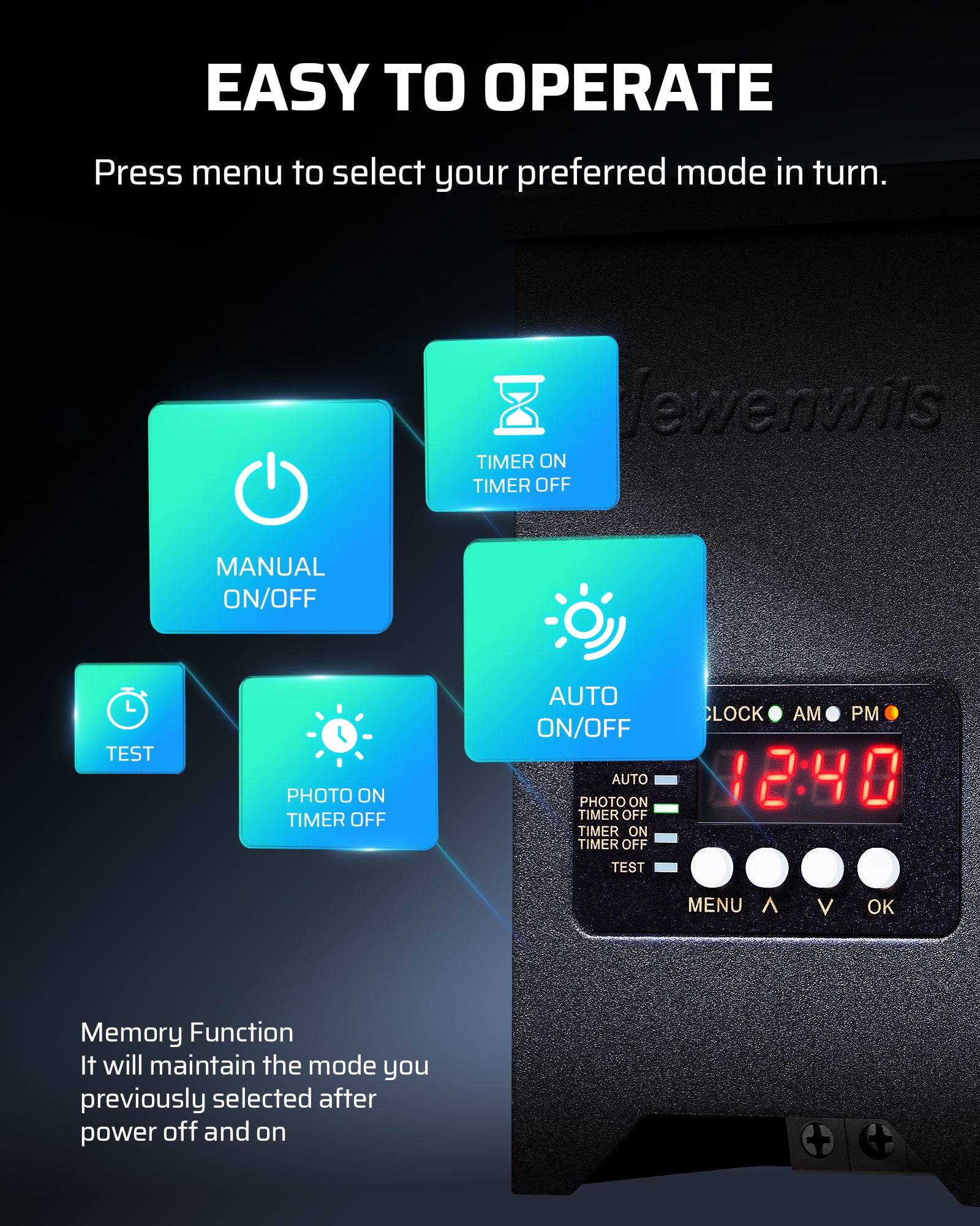 DEWENWILS 200W Low Voltage Transformer East to operate