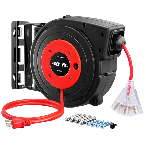 DEWENWILS | 40ft Retractable Extension Cord Reel