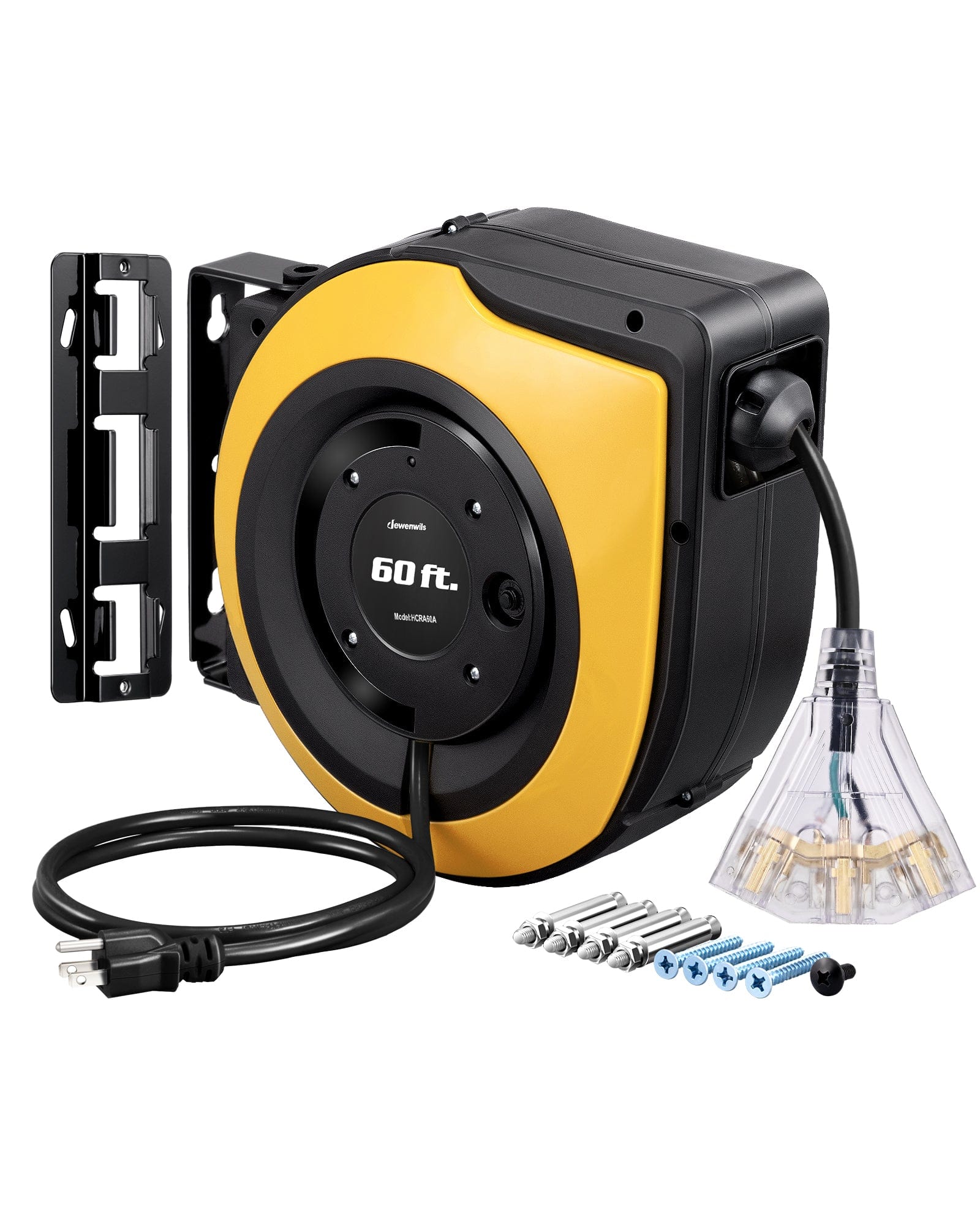 60ft Retractable Extension Cord Reel