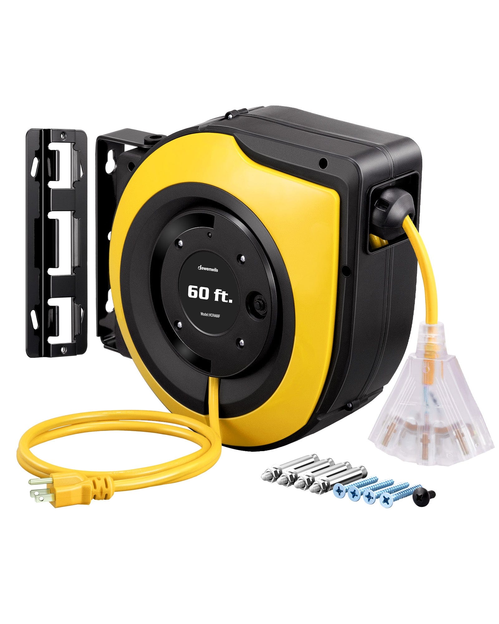 60ft Retractable Extension Cord Reel