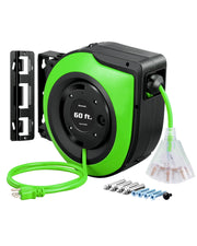 60ft Retractable Extension Cord Reel