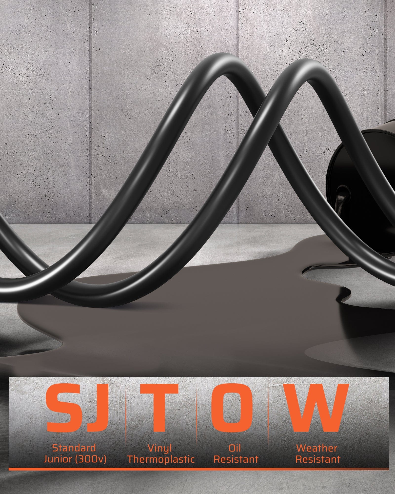 75ft Retractable Extension Cord Reel: 14/3C SJTOW heavy duty cable, lighted triple tap outlets, 10A circuit breaker, wall/ceiling mountable, UL Listed for safety.