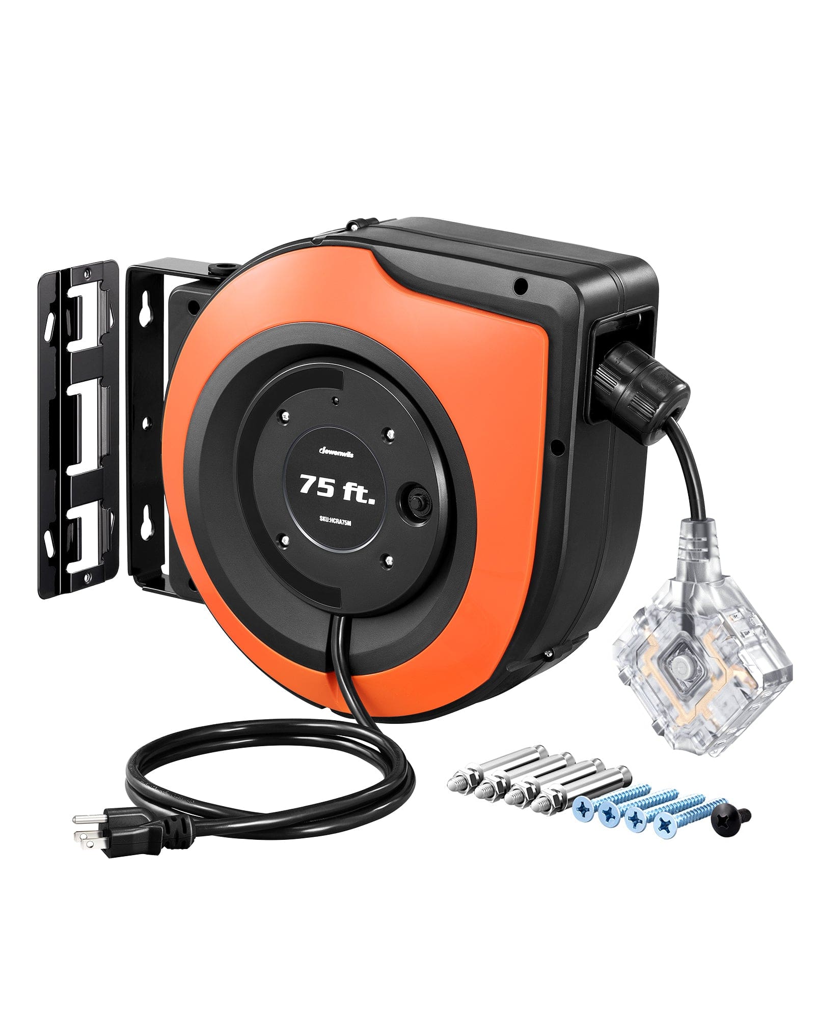 75ft Retractable Extension Cord Reel