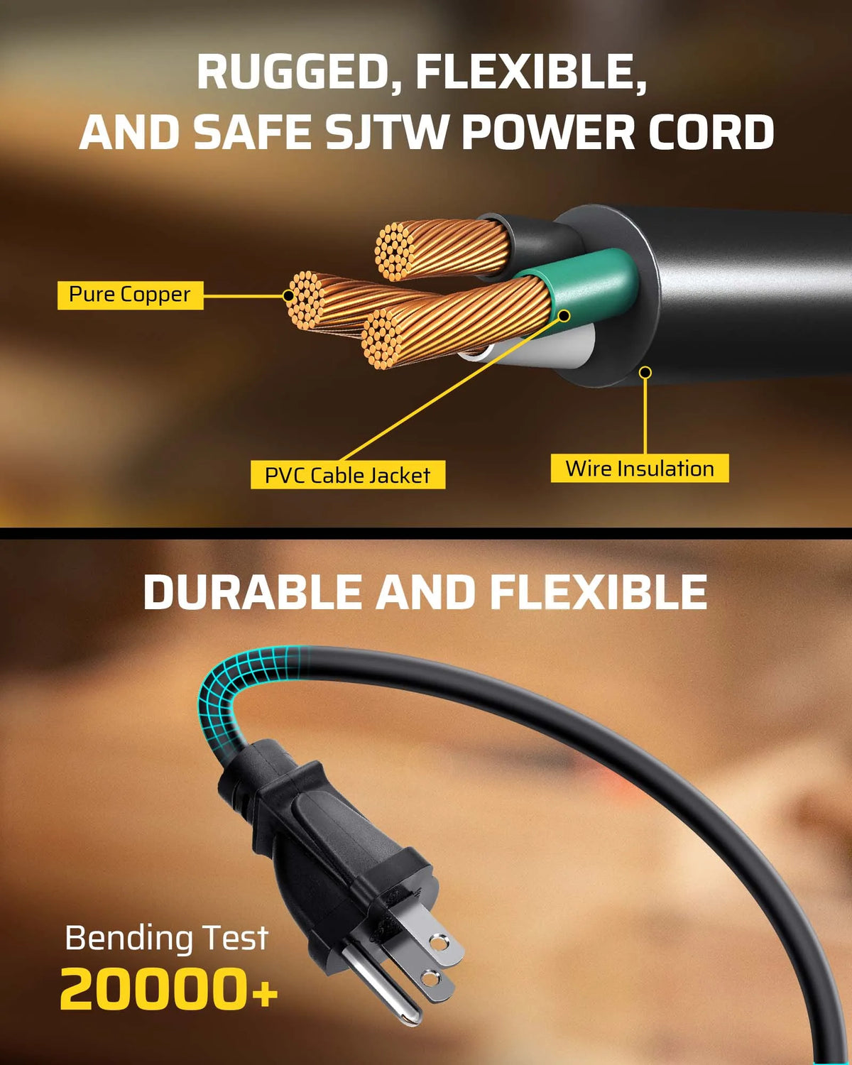DEWENWILS Extension Cord Reel with 25 FT Power Cord, Hand Wind Retractable, 16/3 AWG SJTW, 4 Grounded Outlets, 13 Amp Circuit Breaker, Blue-HCRB25D