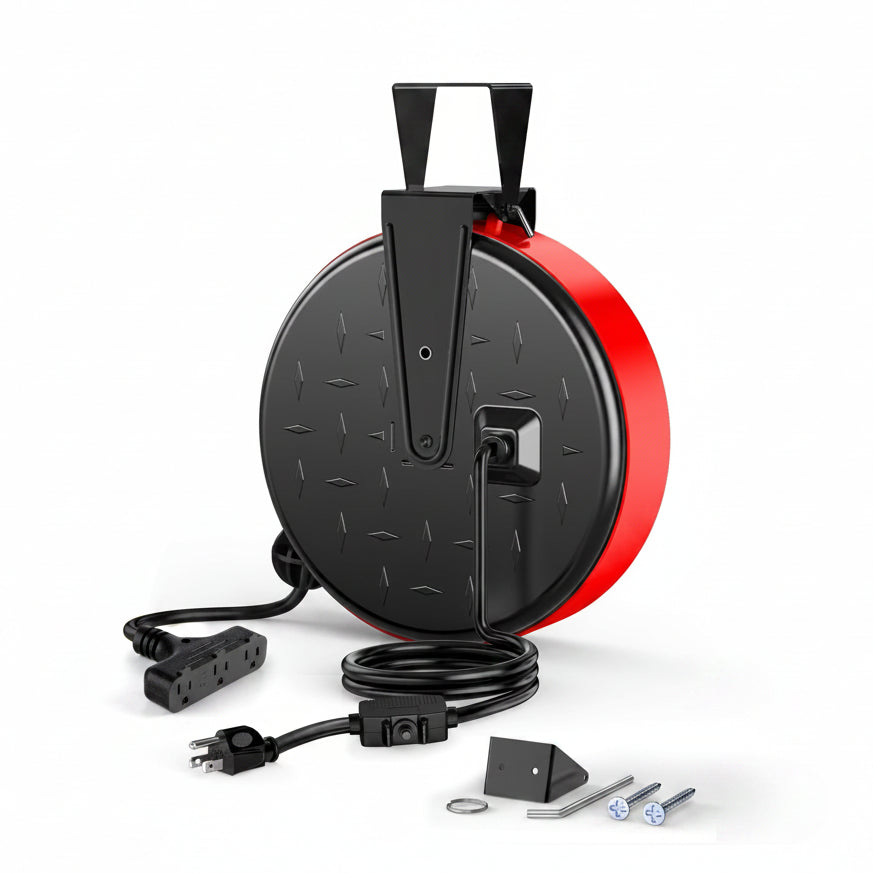30ft retractable extension cord reel