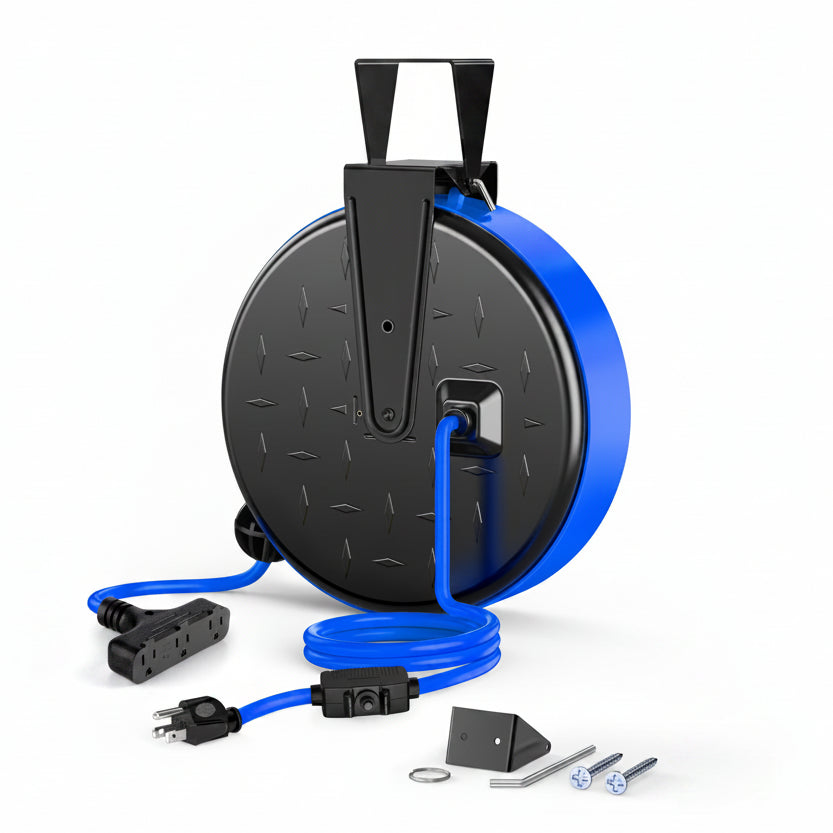 30ft Retractable Extension Cord Reel