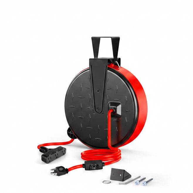 30ft Retractable Extension Cord Reel