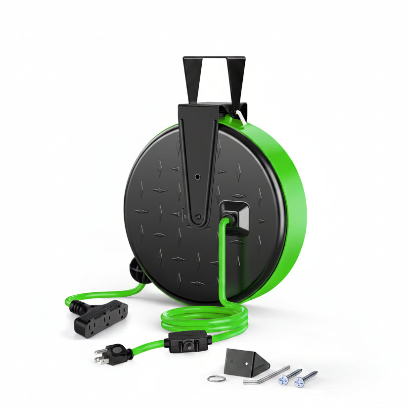 30ft Retractable Extension Cord Reel
