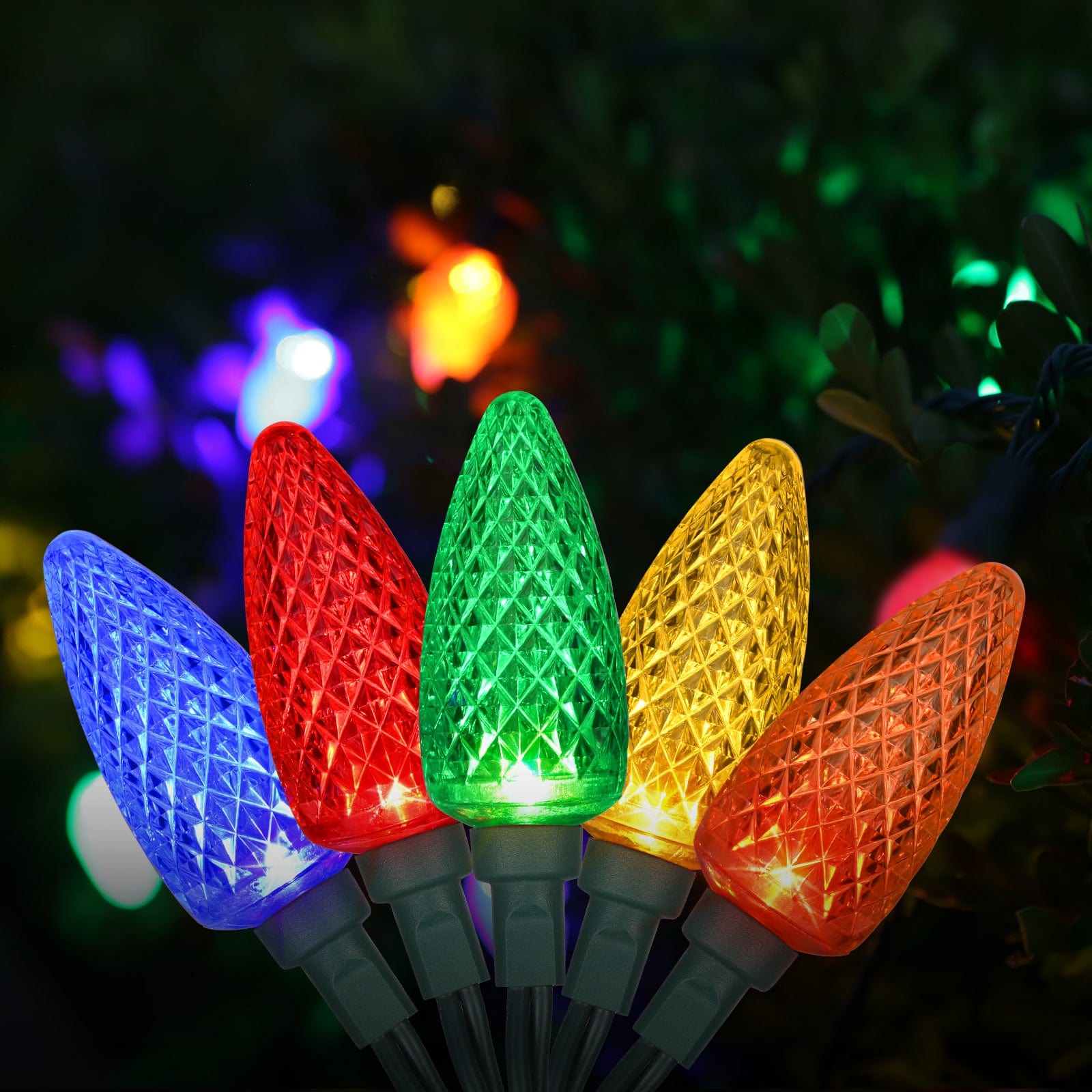 DEWENWILS C9 LED Christmas Lights Outdoor, 33.3ft 50LED Christmas String Lights, Waterproof, Multi-Color Outdoor Decorations for Christmas Tree, Patio, Garden, Yard-HCSL11A