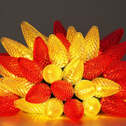 DEWENWILS C9 LED Christmas Lights Outdoor, 33.3ft 50LED Red and White Christmas String Tree Lights, Outdoor Christmas Lights for House, Christmas Tree, Patio, Garden, Yard, Green Wire, Red & White-HCSL11W