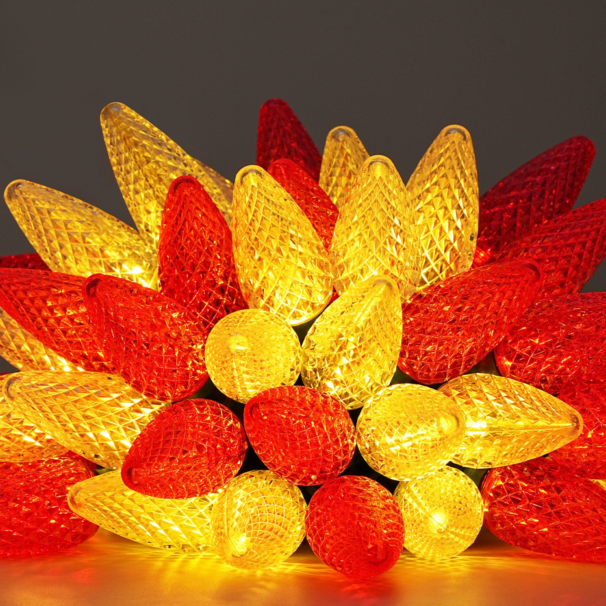 DEWENWILS C9 LED Christmas Lights Outdoor, 33.3ft 50LED Red and White Christmas String Tree Lights, Outdoor Christmas Lights for House, Christmas Tree, Patio, Garden, Yard, Green Wire, Red & White-HCSL11W