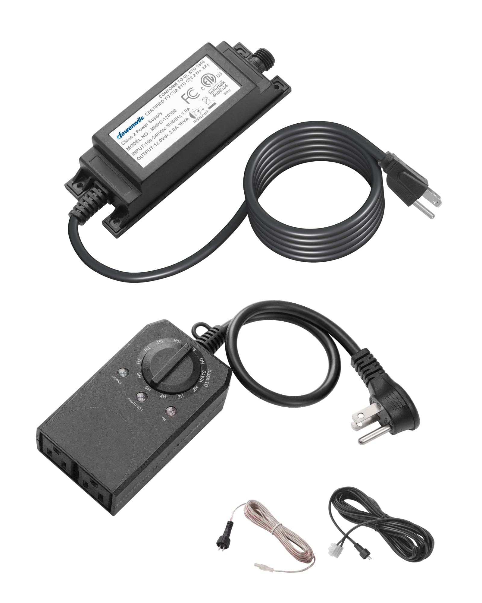 DEWENWILS 36W Outdoor Low Voltage Transformer with Timer and Photocell