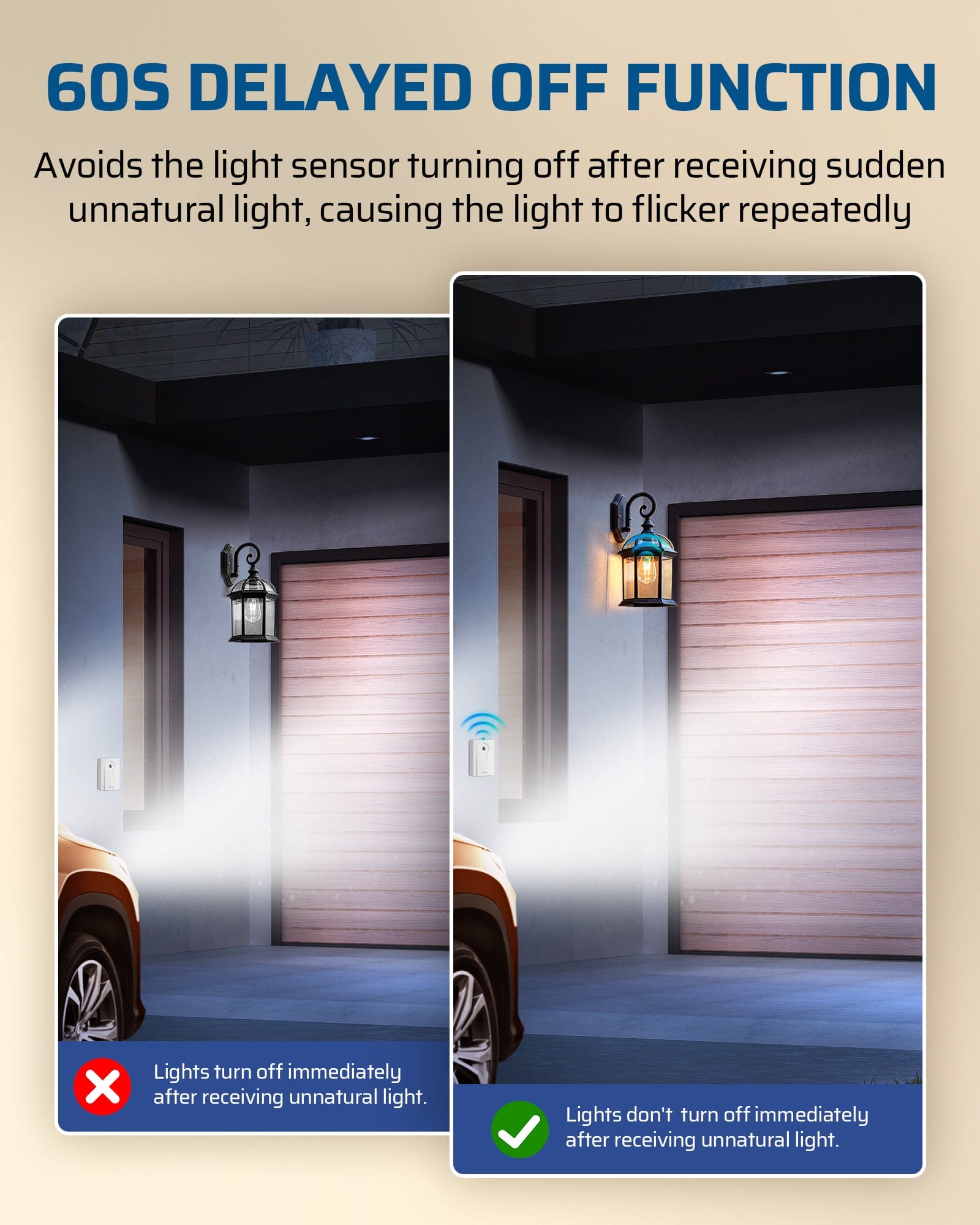 DEWENWILS Light Sensor Socket, Dusk to Dawn Sensor Socket with 50M Range, E26/ E27 Base, Automatic Dusk to Dawn Light Socket for Porch Light Floodlight, 1 Remote Control + 1 Light Socket-HDLS11A