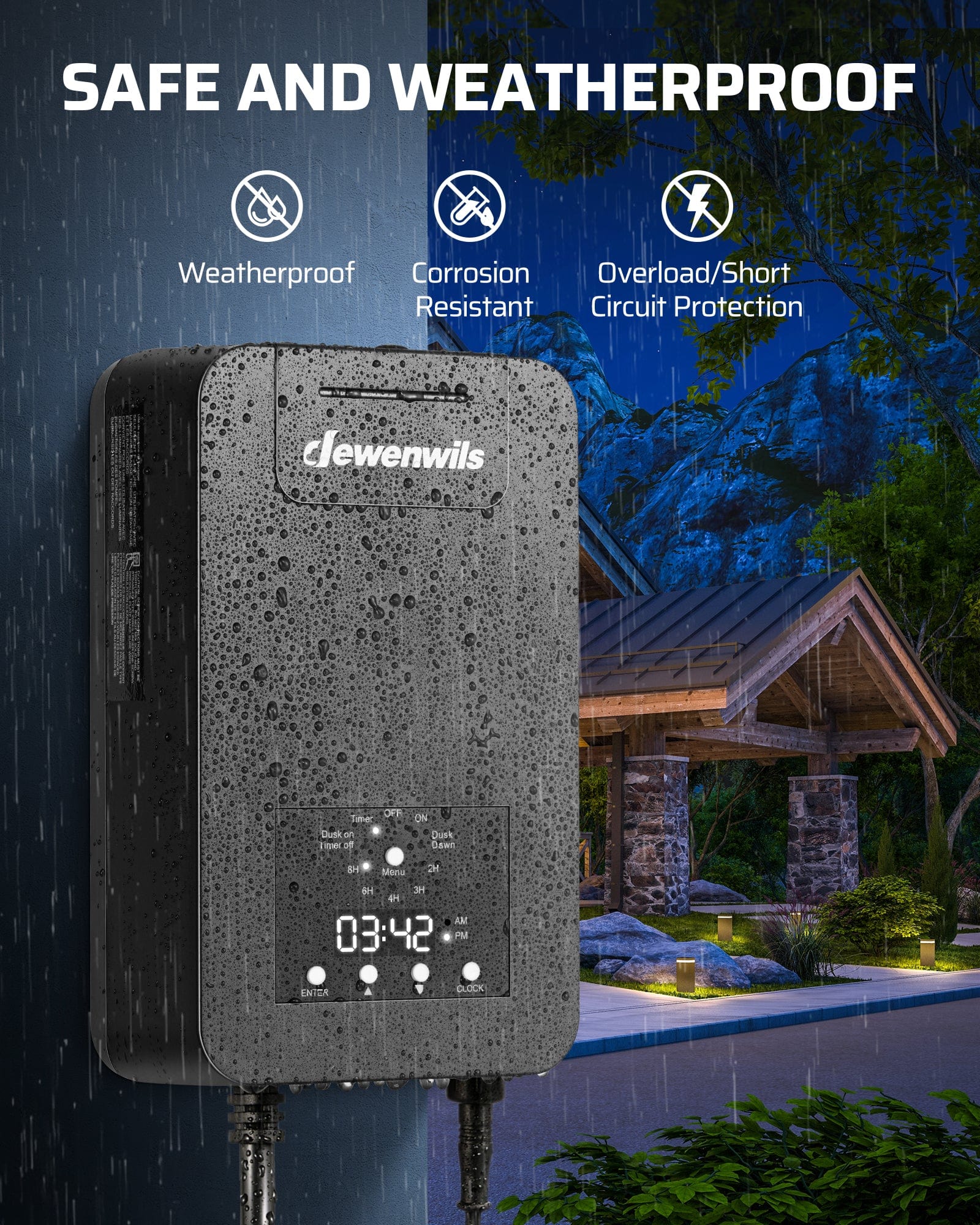 DEWENWILS | 300W Low Voltage Landscape Lighting Transformer