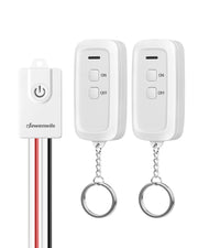 DEWENWILS 12V Wireless Light Switch, 2 Remotes, Remote Light Switch with 100FT Control Range, Compact Size, 20A Wireless Switch for Lights, Motorcycle, Garage Door, Motor, Fan-HDWS21G
