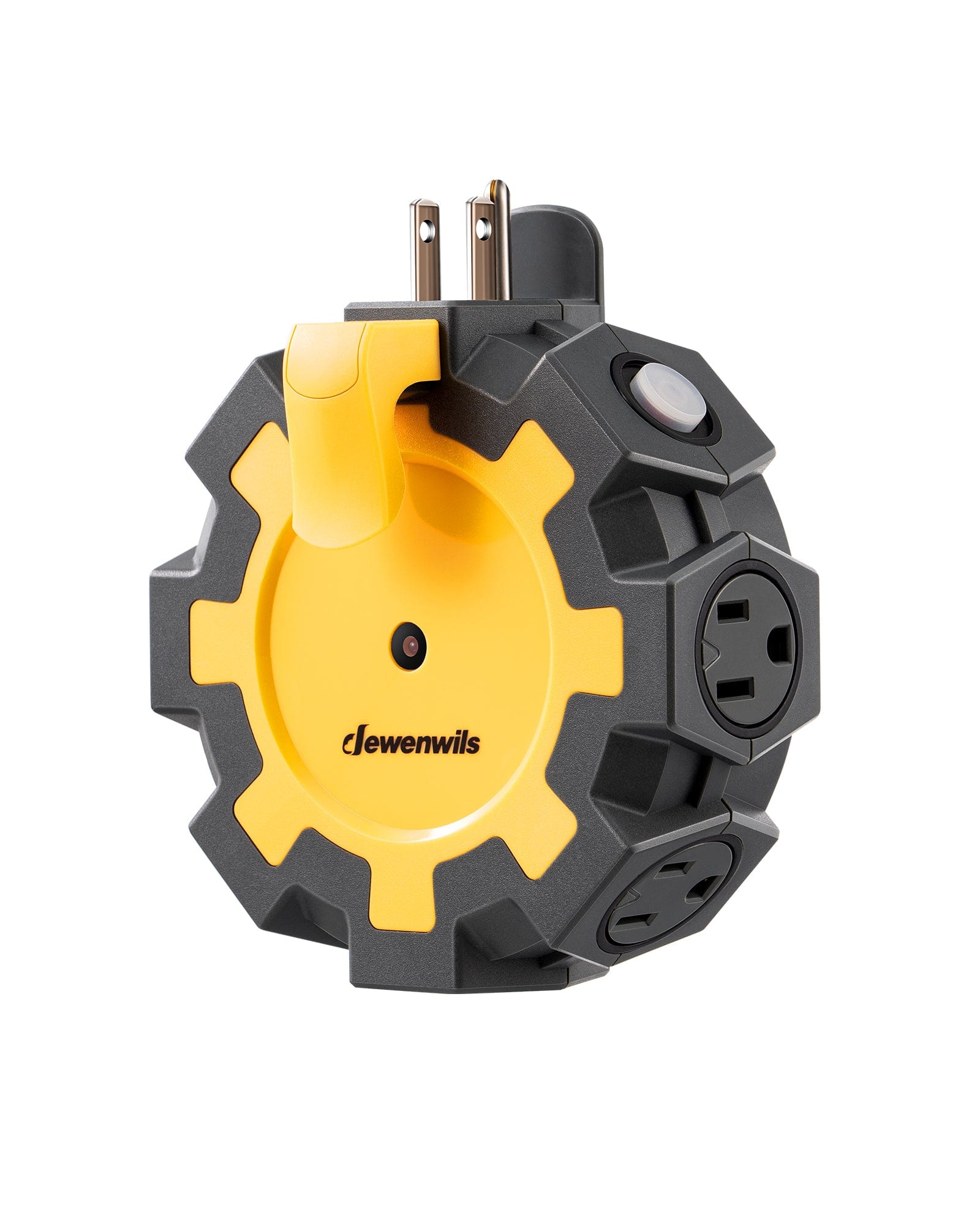 DEWENWILS Heavy Duty 6 Outlet Power Hub with Swivel Safety Covers,  Resettable 15A Circuit Breaker, for Outdoor Lights, Holiday Decorations-HEPA03B