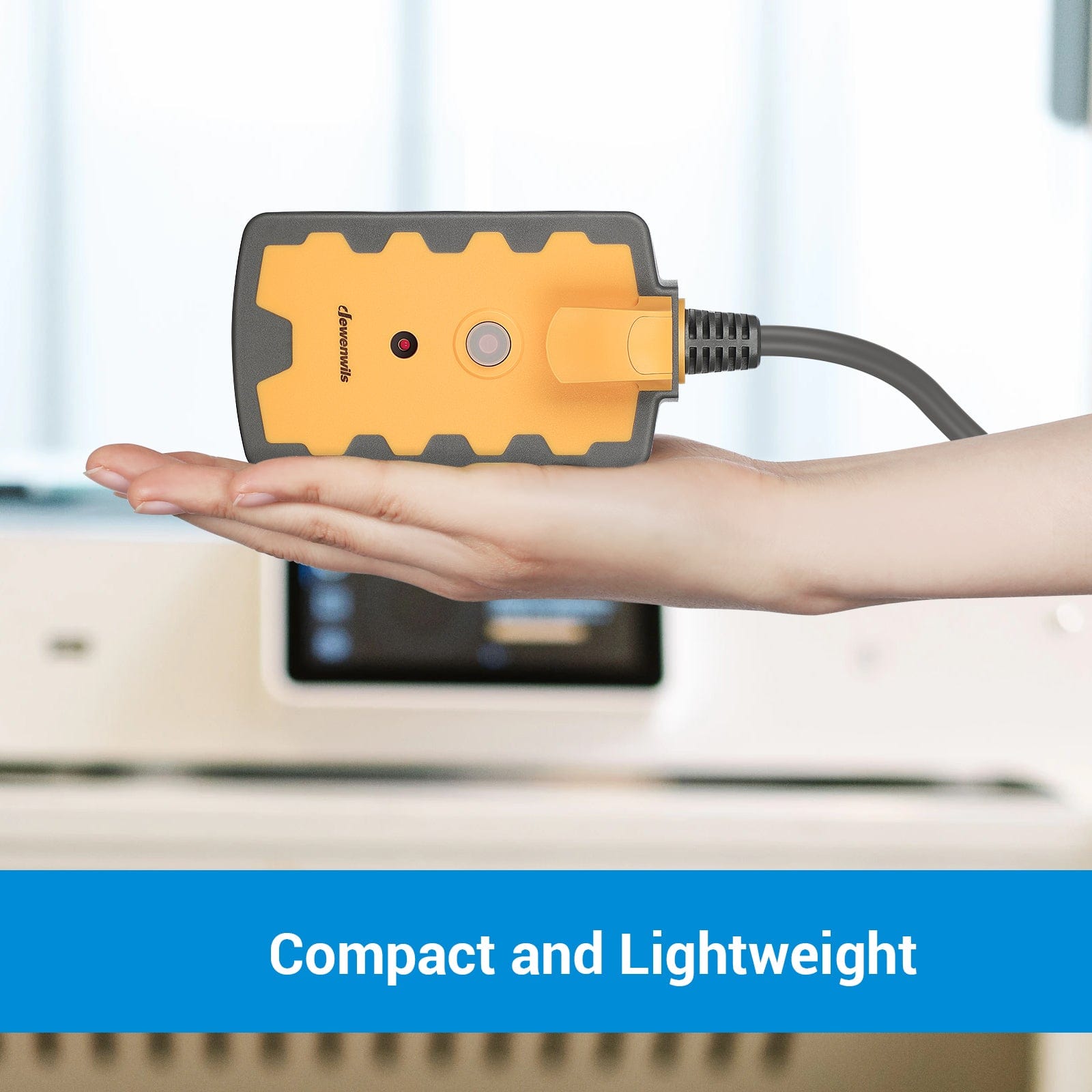 Power Strip: Compact and lightweight design for easy portability and convenient use in workshops, garages and job sites