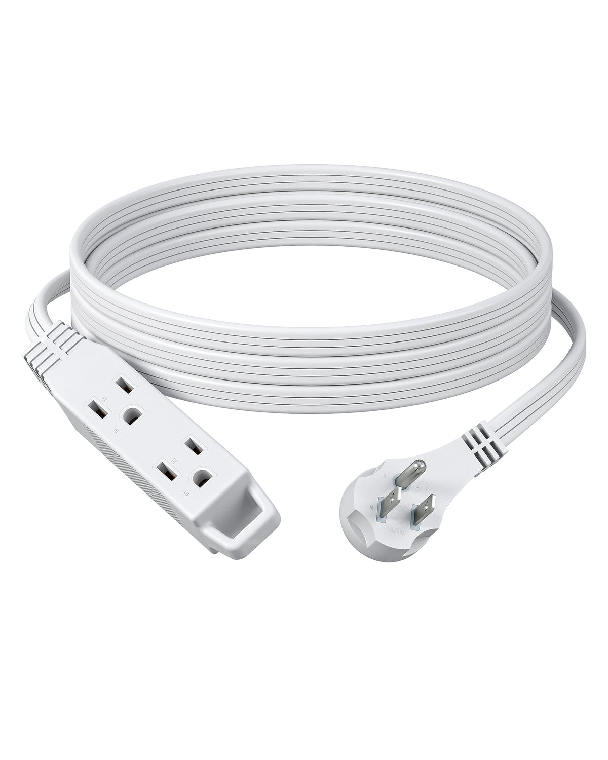 DEWENWILS 6 FT Extension Cords for Indoor Flat Plug with Hanging Hole 3 Grounded Outlets