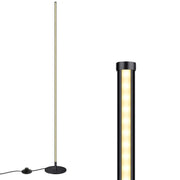 57.5" Tall Modern Minimalist Dimmable LED Corner Floor Lamps with Remote Control - Set of 2 (Black)