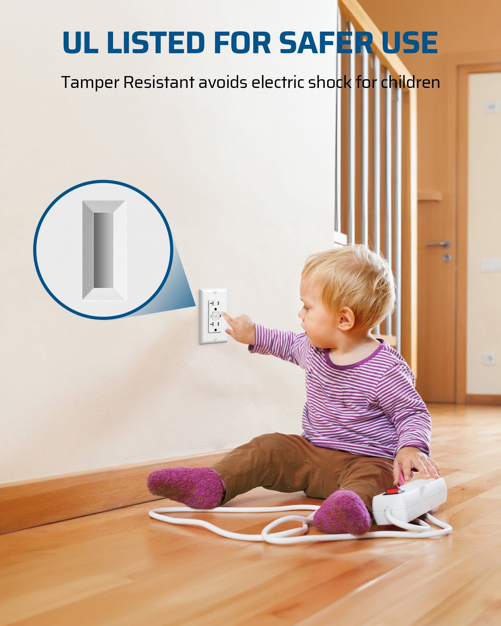 DEWENWILS GFCI Outlet 20Amp, 10-Pack Self-Test GFCI Electrical Outlet with LED Indicator, Tamper Resistant, Weather Resistant, Wallplate Included-HGFB20F