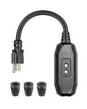 DEWENWILS Auto-Monitoring GFCI Replacement Plug Inline Assembly, Manual Reset 15 Amp Grounded 3 Wires 3-Prongs Safety Plug for Power Tools, Lawn Equipment, SJTW AWG14/3, 1 Pack, Black-HGFP01A