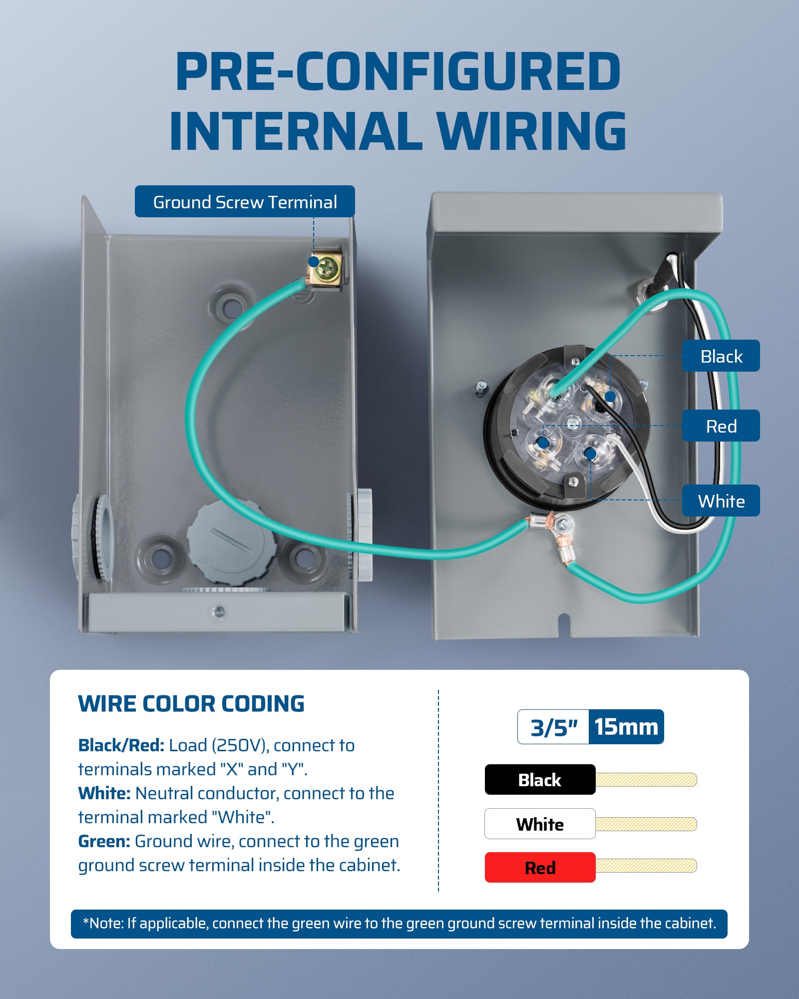 DEWENWILS 30 Amp Generator Inlet Box, Pre-drilled NEMA L14-30 Power Inlet Box, 4-Prong Generator Cord, 125/250V, 7500/12500W, 3R Weatherproof for Outdoor Use-HGPB30A