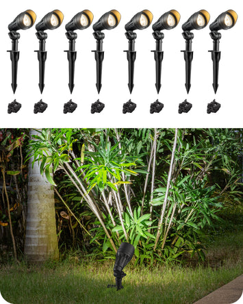 8 Pack Outdoor Spotlights