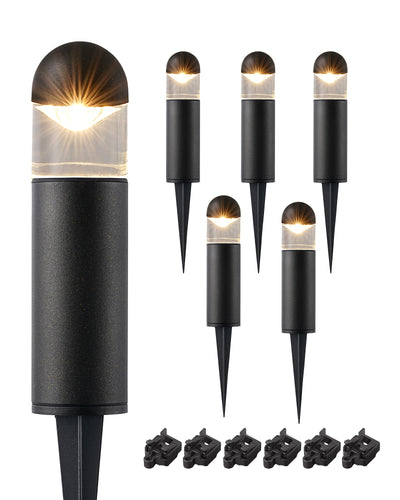 Low Voltage Landscape Lighting, 12V 3W 3000K Warm White, Electric Outdoor Bollard Lights with Connectors, Waterproof LED Pathway Driveway Walkway Lights Wired for Yard Garden-HGSL35A