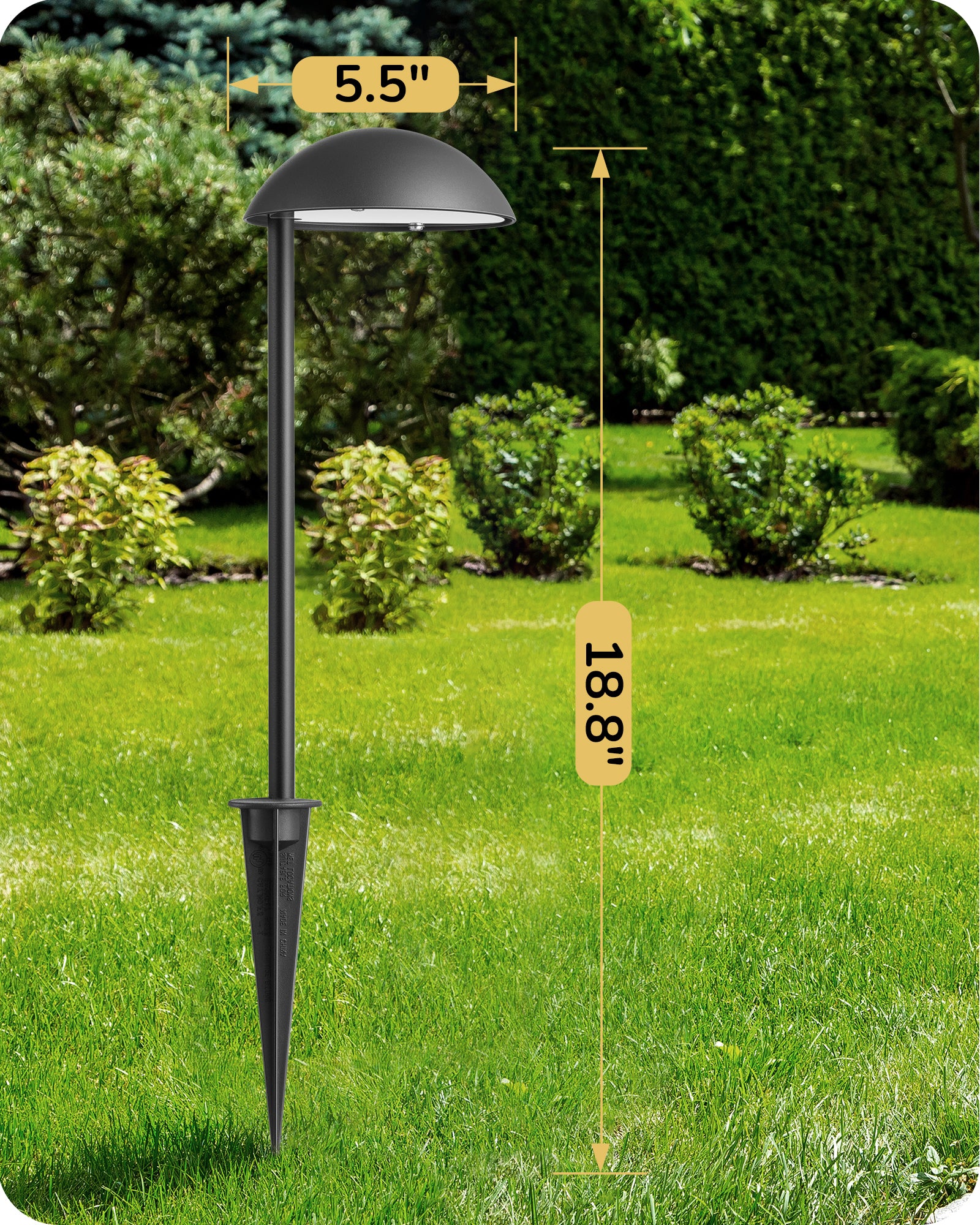 Low Voltage Landscape Lighting dimensions