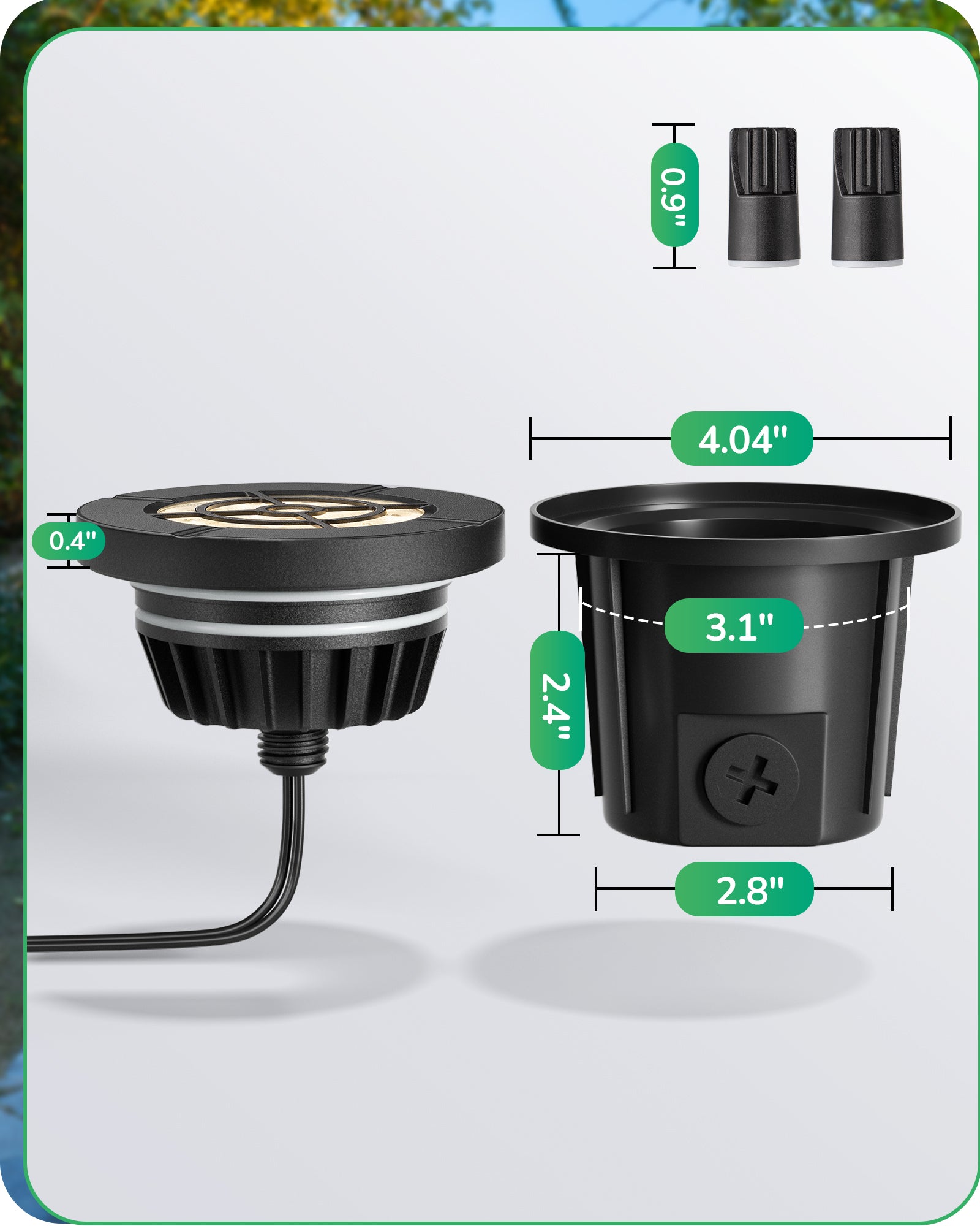 4 Inch Low Voltage Landscape Lighting, 8W 3000K 500LM AC/DC Well Lights Landscape Led In-Ground,12-24V IP67 In Ground Lights Outdoor for Pathway Driveway Yard Garden, Grille Model, 8 Pack-HGSL51A