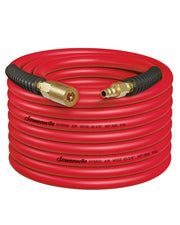 DEWENWILS 3/8 Inch x 50FT Hybrid Air Hose 300 PSI, Heavy Duty Air Compressor Hose with 1/4" Industrial Quick Coupler Fittings, Flexible and Kink Resistant Air Hose (Red)-HHAH50E