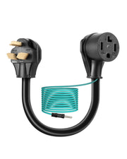 DEWENWILS Dryer Plug Adapter 4 Prong to 3 Prong, NEMA 10-30P Plug to 14-30R Receptacle, 4P Newer Dryer to 3P Older House,10AWG STW Dryer Connector Cord, 30 Amp/250V/7500W, 1.5 FT, Black-HHDC01D