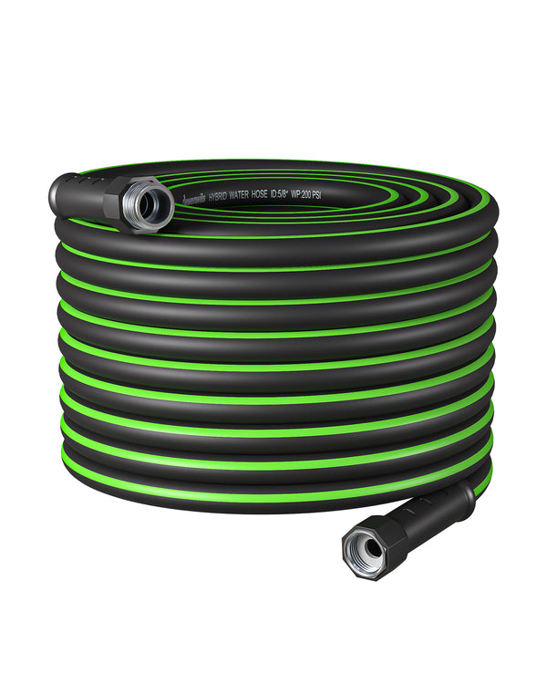 DEWENWILS 75ft 5/8" Garden Hose, Heavy Duty with Swivel Handle in Solid Aluminum Fittings-HHGH75F