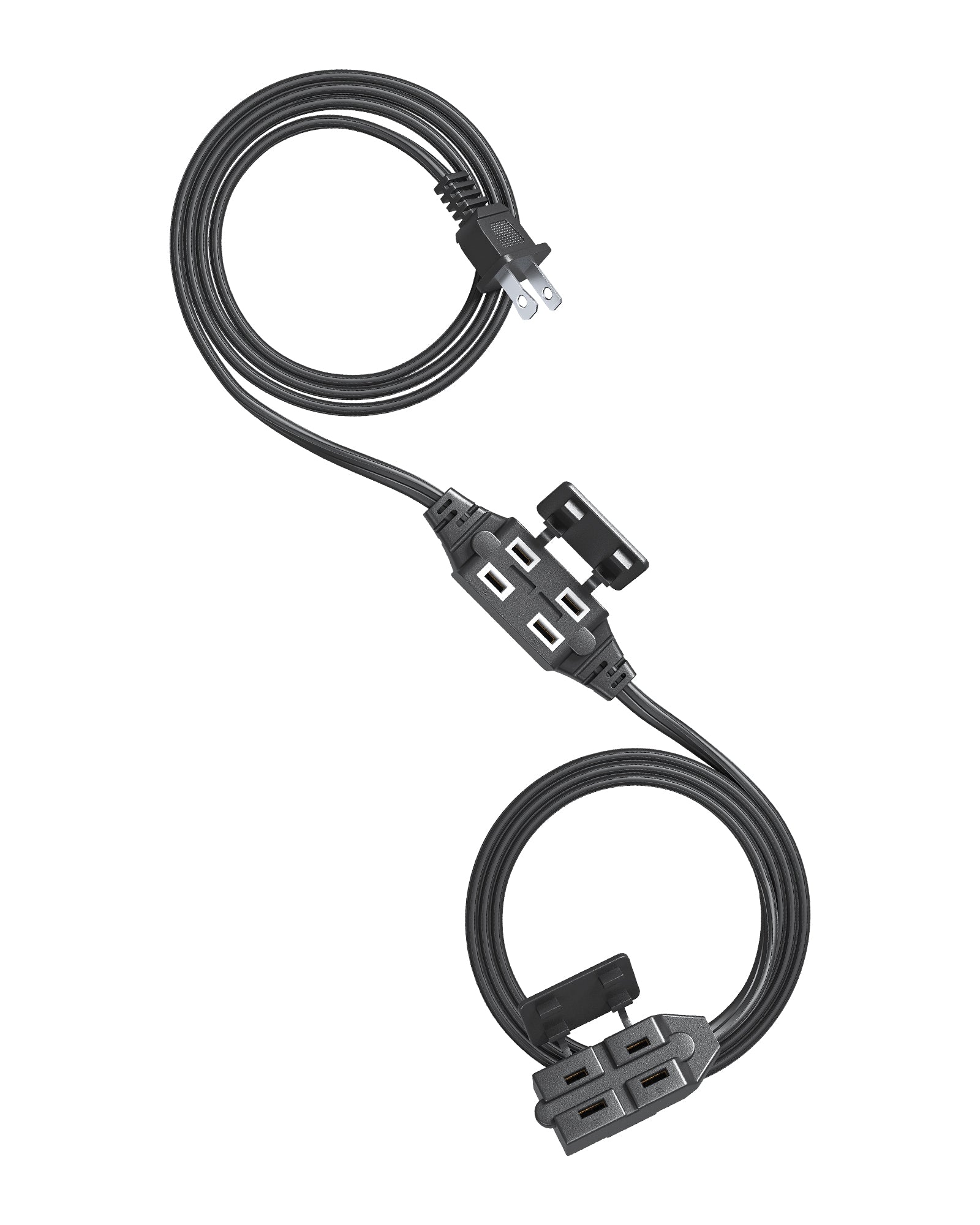 DEWENWILS 3ft Indoor/Outdoor Extension Cord, 14/3 SJTW 3 Prong Heavy Duty Power Cable, NEMA 5-15P to NEMA 5-15R (2 Pack)-HNCB03L