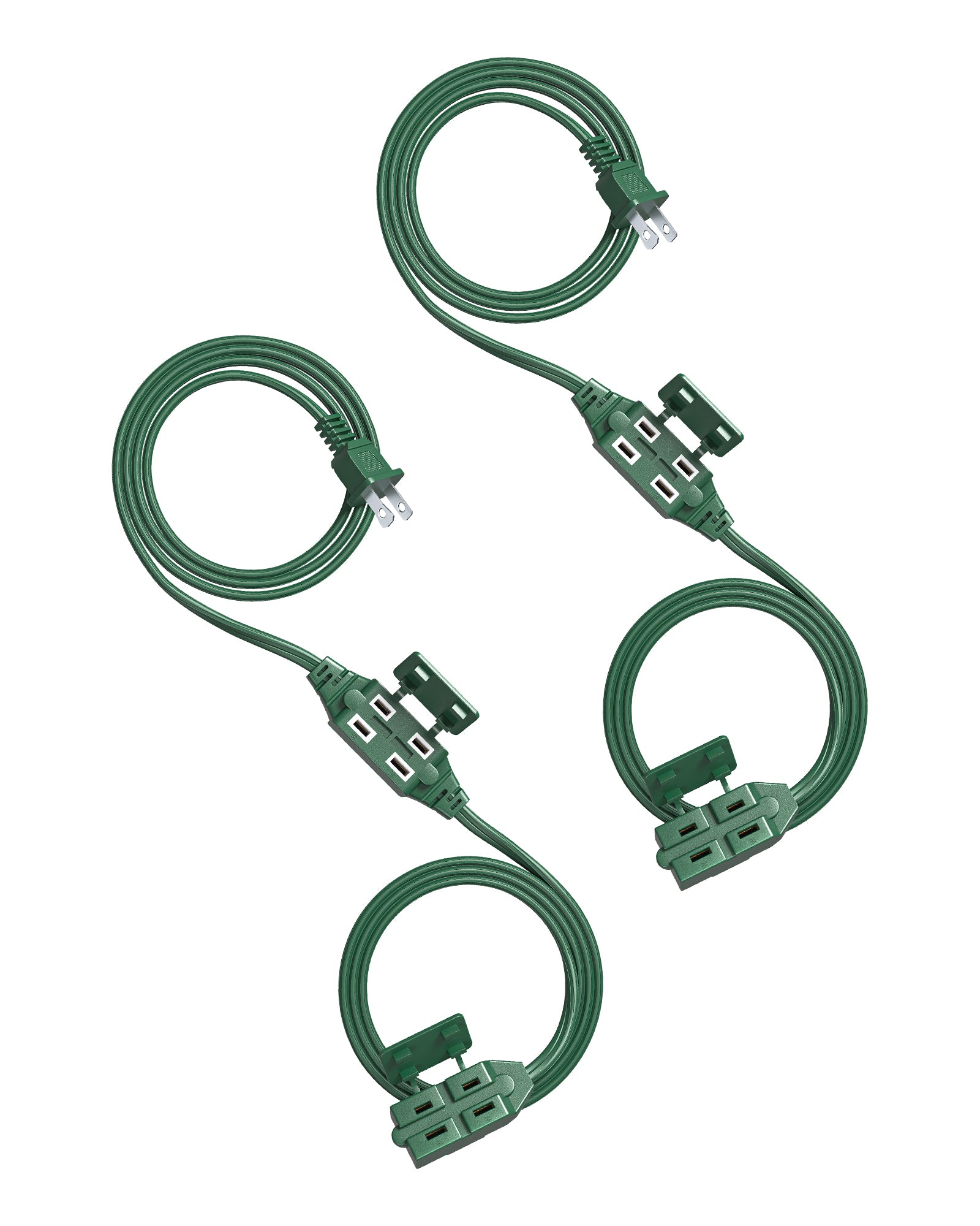 DEWENWILS 3ft Indoor/Outdoor Extension Cord, 14/3 SJTW 3 Prong Heavy Duty Power Cable, NEMA 5-15P to NEMA 5-15R (2 Pack)-HNCB03L