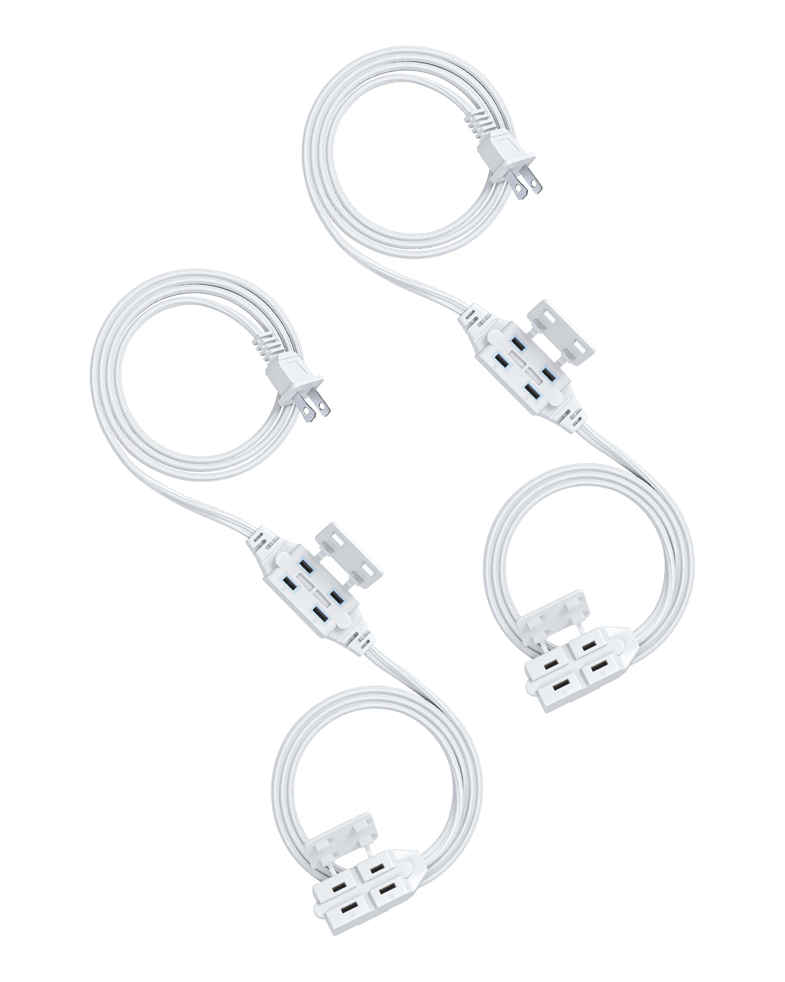 DEWENWILS 3ft Indoor/Outdoor Extension Cord, 14/3 SJTW 3 Prong Heavy Duty Power Cable, NEMA 5-15P to NEMA 5-15R (2 Pack)-HNCB03L
