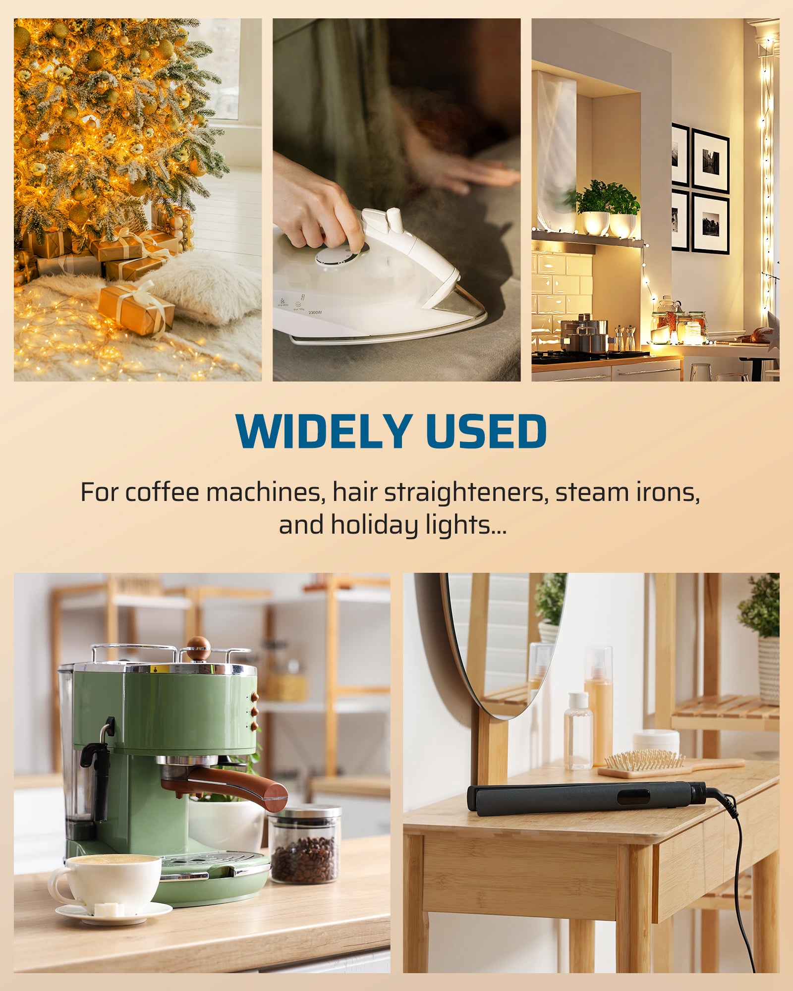 DEWENWILS Indoor Countdown Timer Outlet, Timers for Electrical Outlets, 125V/15A/1000W Auto Shut Off Safety Outlet, One 3-Prong Grounded Outlet, Light Timers, 1/3 HP-HIDT01E