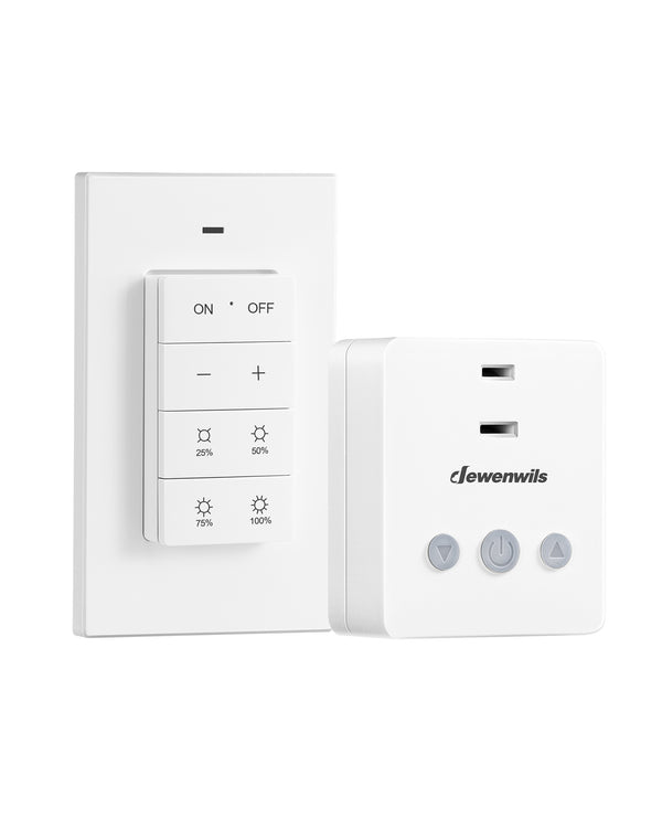 DEWENWILS Dimmer Switch with Wireless Remote Dimmer, 100FT Range, Compatible with Dimmable LED/Tungsten Bulbs, FCC Certified-HIRD01E