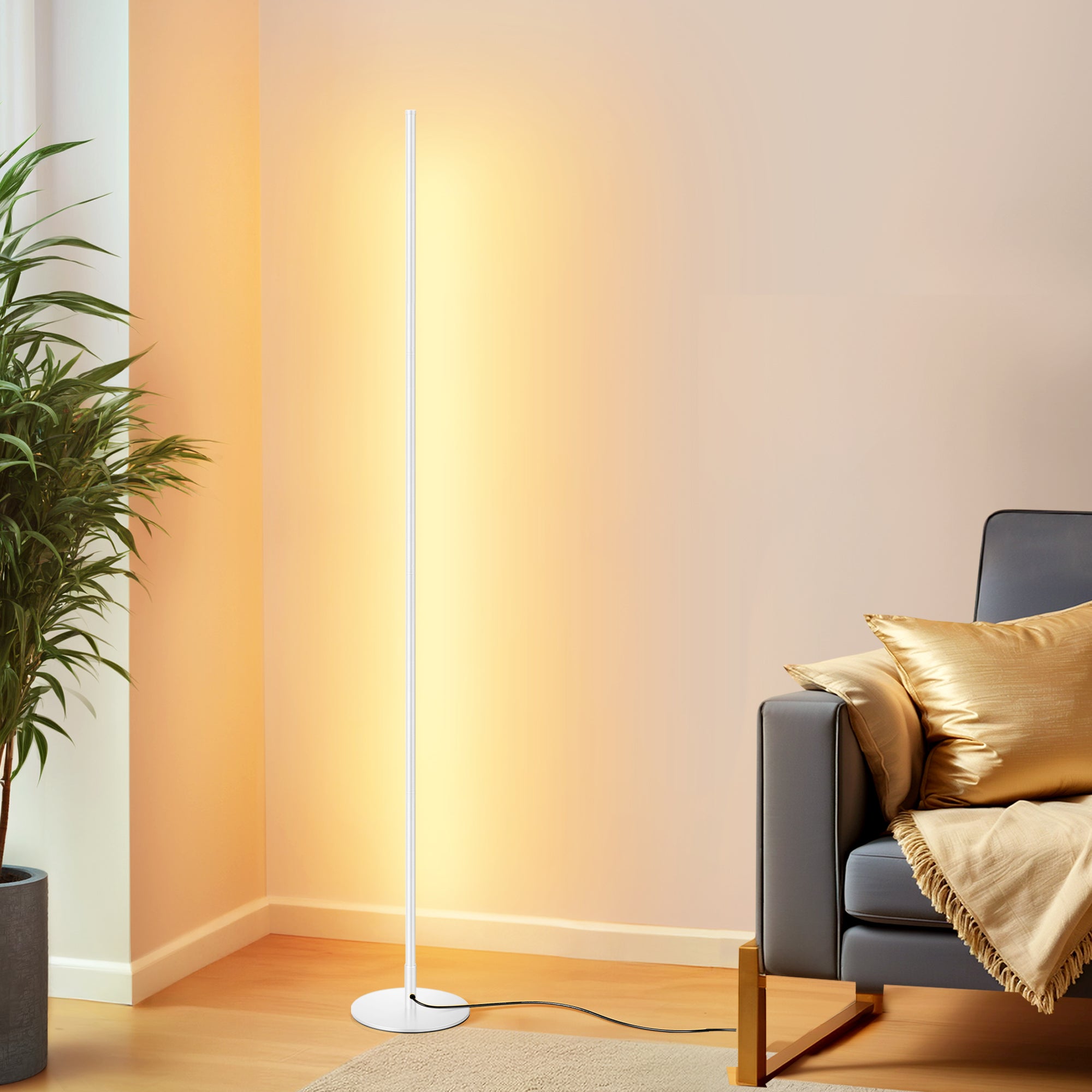 DEWENWILS 58" Dimmable LED Novelty Corner Floor Lamp-HLFL02L