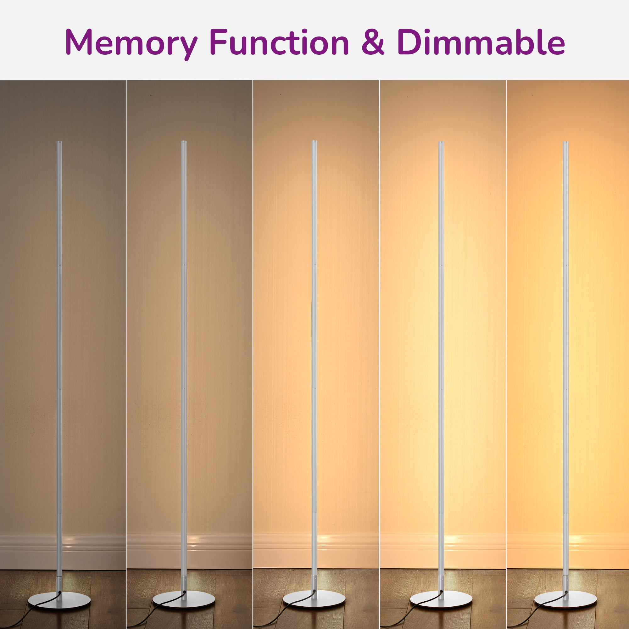 DEWENWILS 58" Dimmable LED Novelty Corner Floor Lamp-HLFL02L