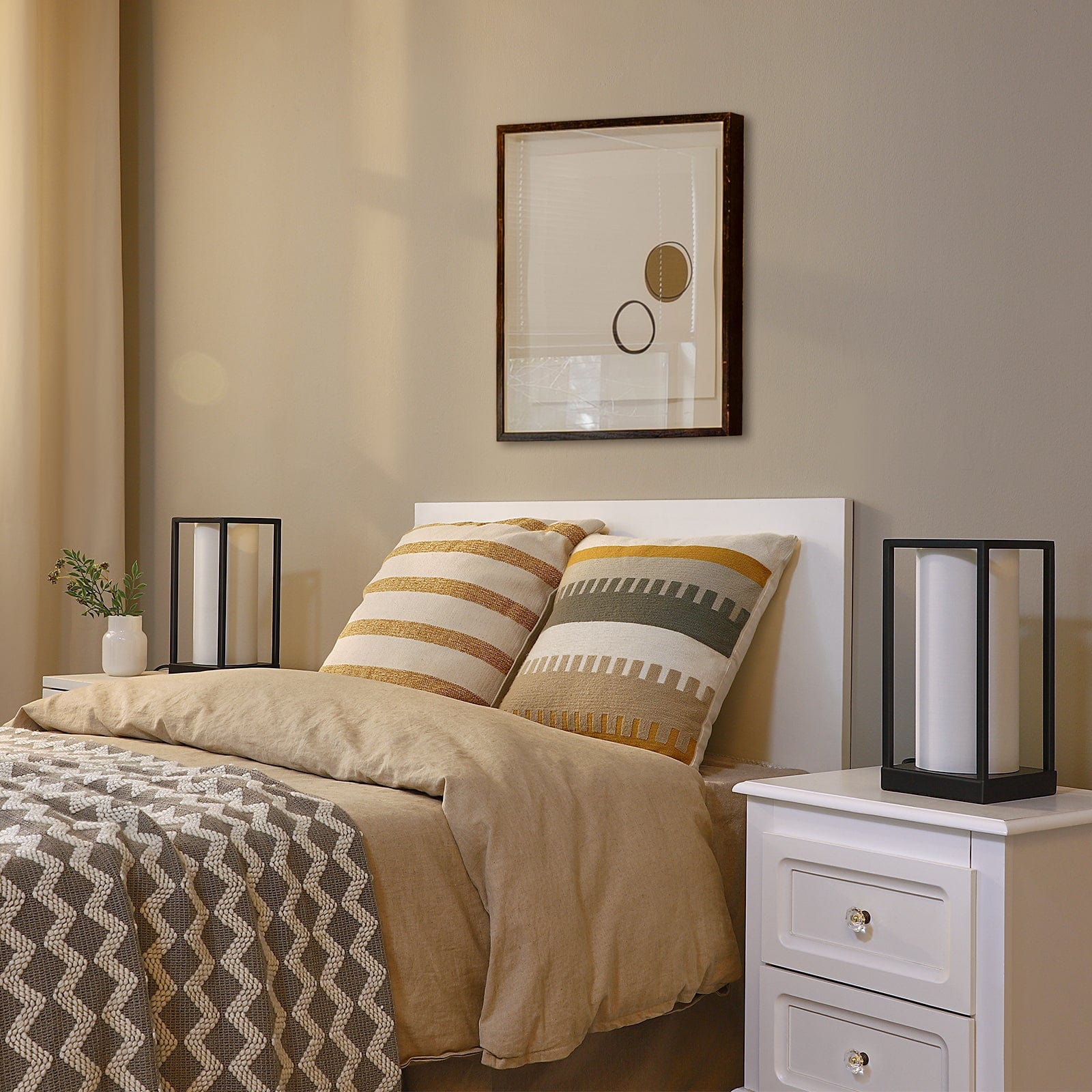 DEWENWILS 11.4'' Bedside Table Lamp Set with USB,Set of 2-HLTL02L