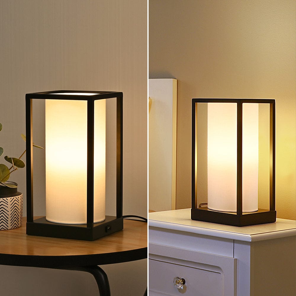 DEWENWILS 11.4'' Bedside Table Lamp Set with USB,Set of 2-HLTL02L