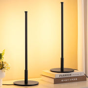 Modern Minimalist Dimmable LED Table Lamps - Set of 2 (Matte Black)