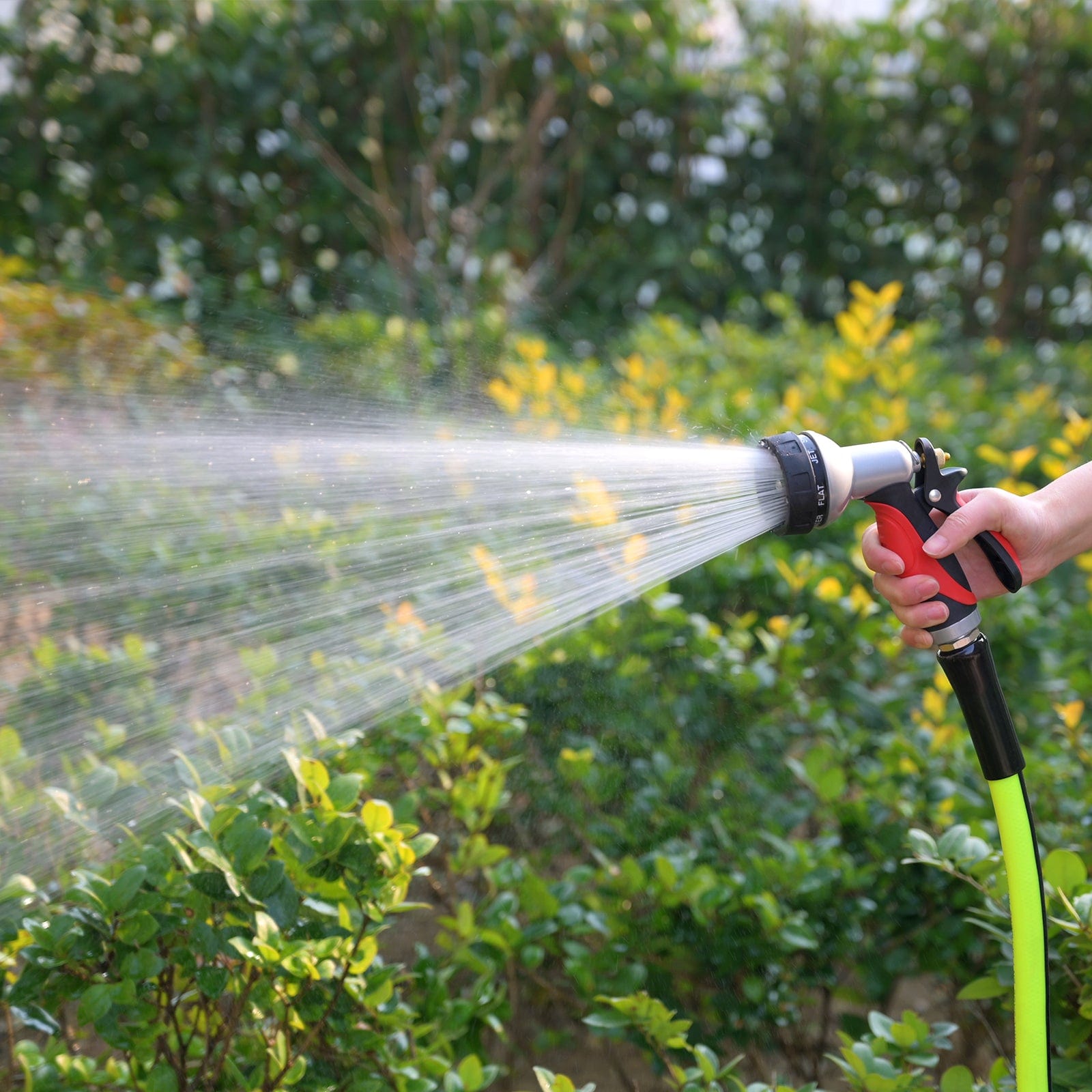 DEWENWILS Garden Hose Nozzle, Heavy Duty Metal Water Hose Nozzle with 7 Adjustable Watering Patterns, Garden Hose Sprayer Nozzle for Garden, Cars, Home Cleaning, Leakproof-HMFN02A